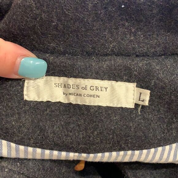 Shades of Grey Micah Cohen Y2K Wool Stadium Coat L - Picture 6 of 6